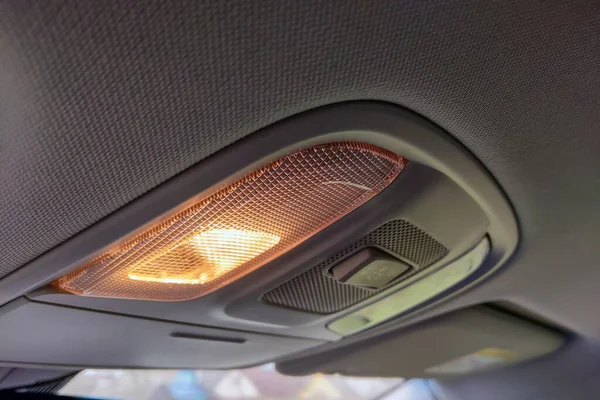Interior lighting in a modern car. Driver assistance