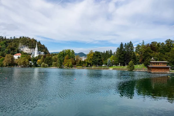 Scénický Pohled Horské Jezero Slovinsku — Stock fotografie