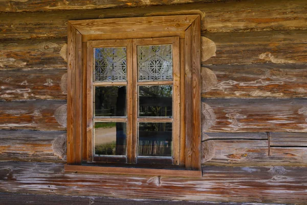 Beautiful Wooden Window Old House — Stock Photo, Image