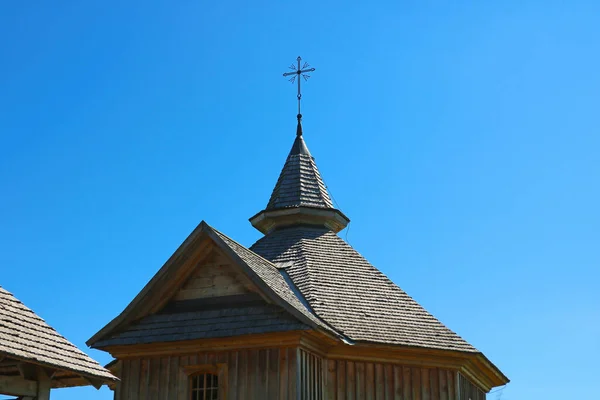 Вид Знизу Купола Старої Церкви Небо — стокове фото