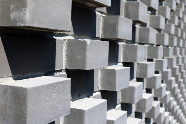 Güzel dekoratif gri tuğla duvar, arkaplan, doku