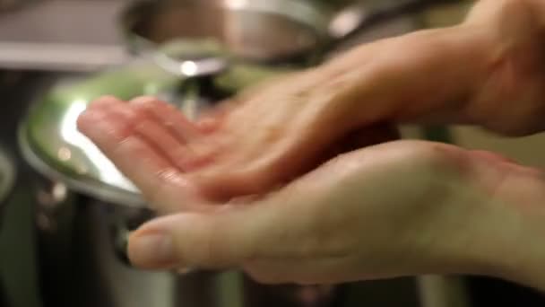 Las Manos Mujer Hacen Las Croquetas Carne — Vídeos de Stock