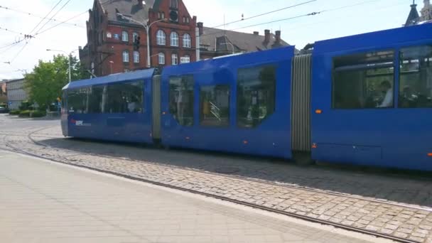 Wroclaw Polonia Mayo 2021 Desarrollo Del Transporte Público Polonia Reducir — Vídeos de Stock