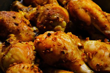 Baked chicken thighs in the oven at home