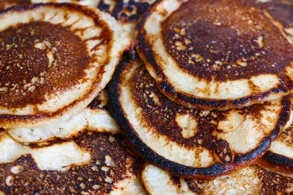 Crêpes Gros Plan Sur Une Assiette Petit Déjeuner Léger — Photo