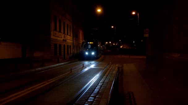 Vratislav Polsko Května 2021 Staré Části Města Tramvaj Rozvinutá Městská — Stock video