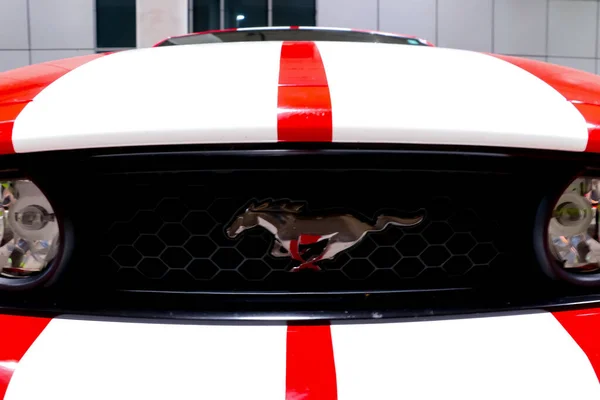 Wroclaw Poland August 2021 Front Part Bumper Hood Powerful Mustang — Stock Photo, Image