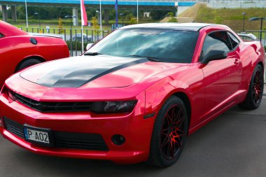 Wroclaw, Polonya, 20 Ağustos 2021 Kırmızı güçlü Chevrolet