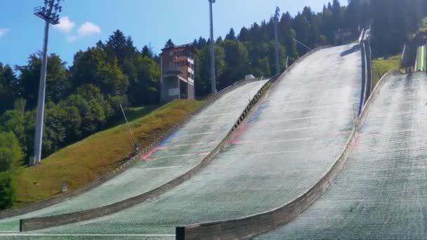 Szczyrk Polen Juli 2021 Skispringen Een Zomerdag — Stockvideo