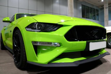 Wroclaw, Polonya, 20 Ağustos 2021 Modern güçlü araba Ford Mustang