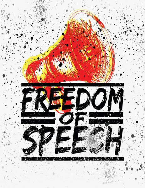 Freedom Speech Poster Flyer Design — Vetor de Stock