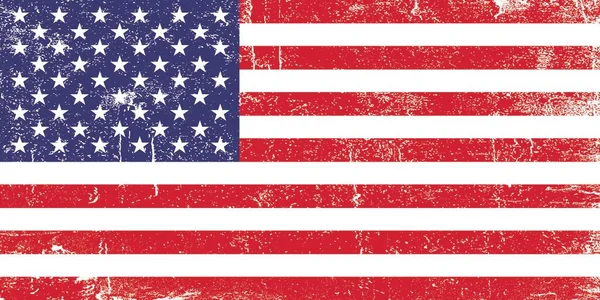 Diseño Bandera Americana Grunge — Vector de stock