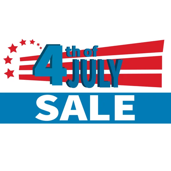 4Th July Sale Social Media Post Template — Stock vektor