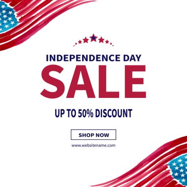 independence day sale social media post template