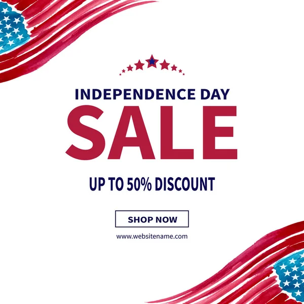 Independence Day Sale Social Media Post Template — Stock vektor