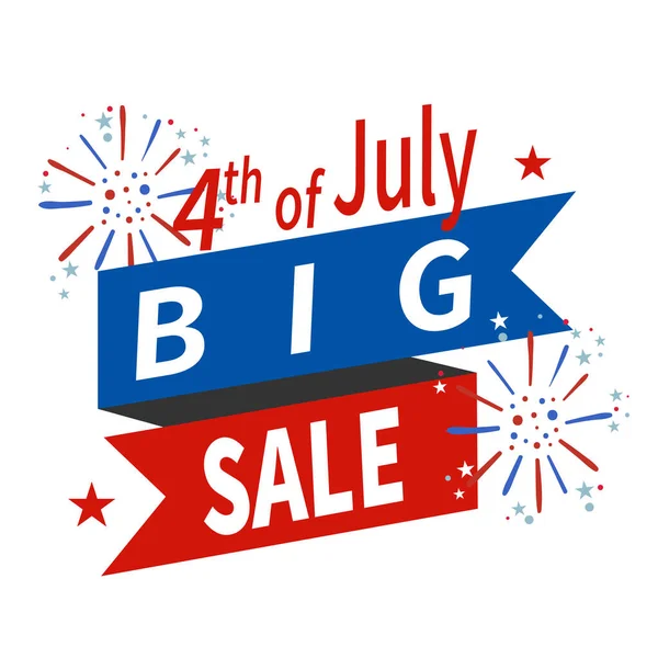 Big Sale 4Th July Independence Day Social Media Post Template — Stock vektor