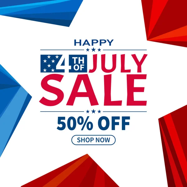  happy 4th of july sale social media post template design