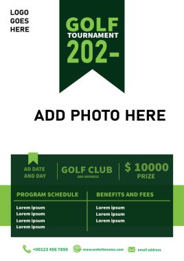 Golf turnuvası broşürü veya poster tasarımı