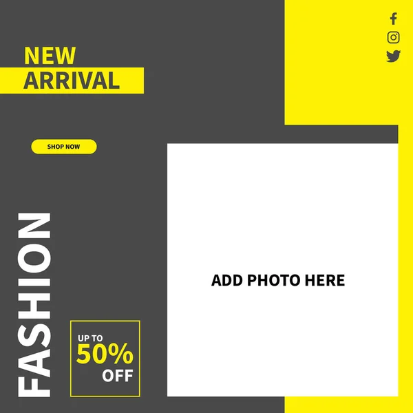 Venta Moda Social Media Post Plantilla Design1 — Vector de stock