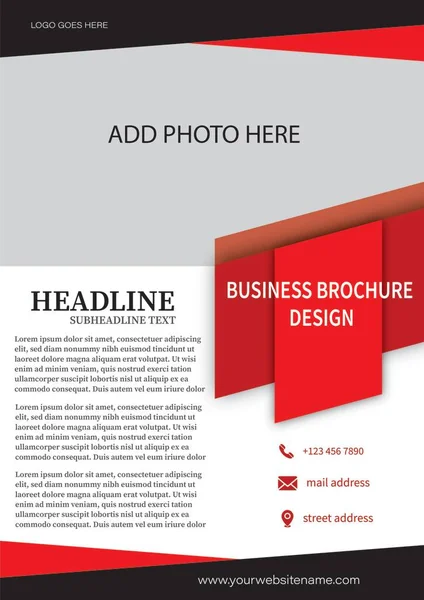 Business Broschüre Oder Flyer Vorlage Design — Stockvektor
