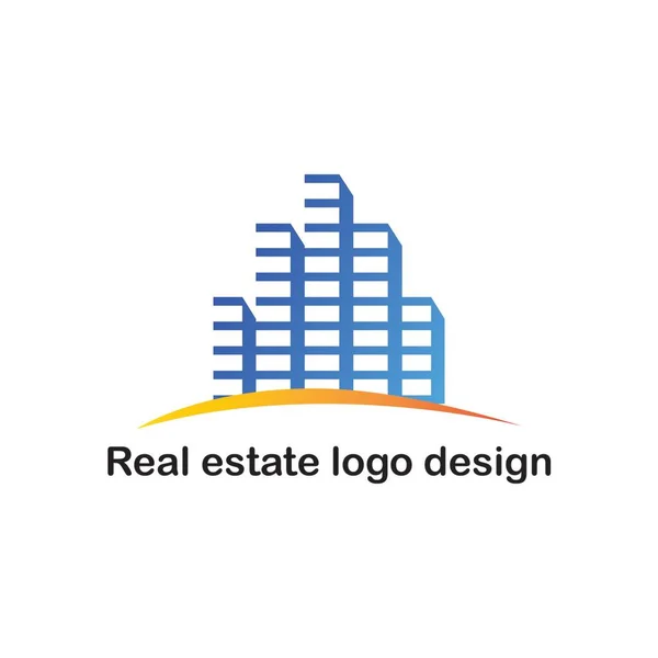 Real Estate Logo Design — Stock Vector