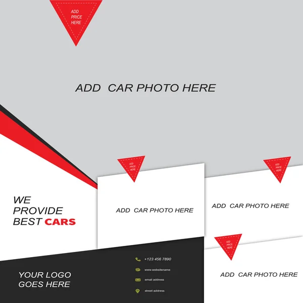 Rent Car Social Media Web Banner Vorlage Design — Stockvektor