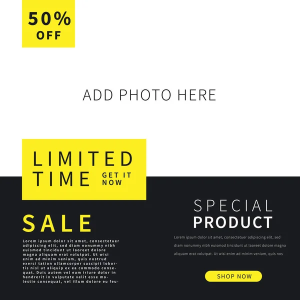 Sale Social Media Web Banner Design — Stock Vector