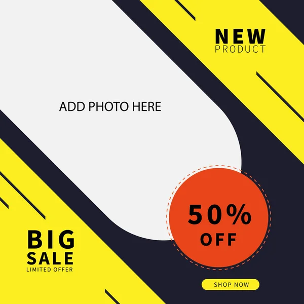 Sale Social Media Web Banner Design — Stock Vector