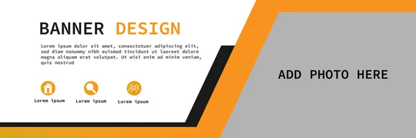 Simple Creative Web Banner Template Design — Archivo Imágenes Vectoriales