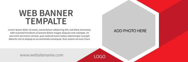 Design Modelo Banner Web Simples — Vetor de Stock