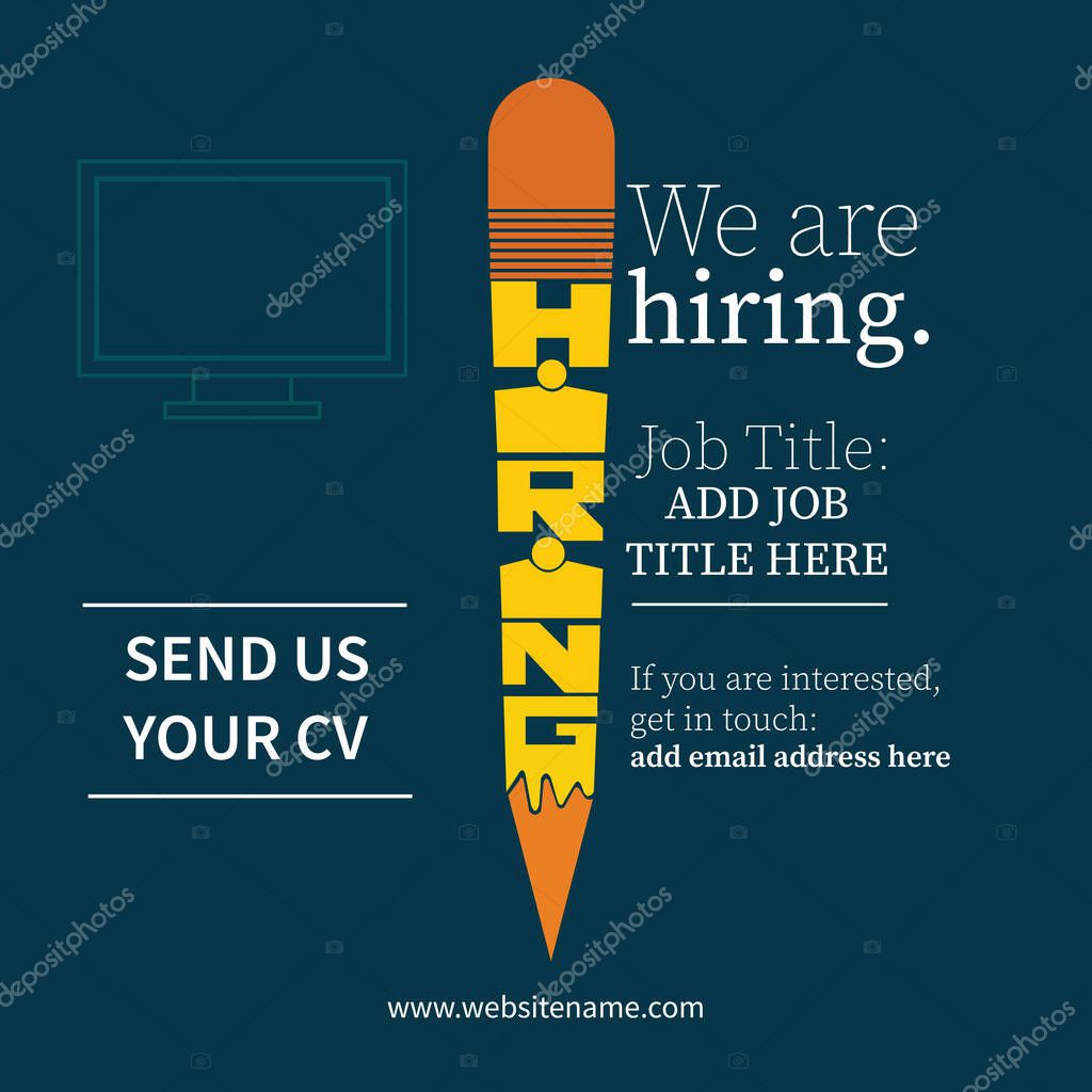 We're hiring social media post, web banner template design