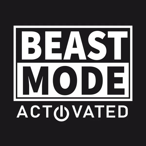 Beast Mode Activated Gym Motivational Social Media Post Web Banner Vector Graphics