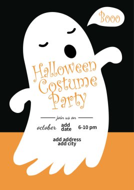 Cadılar Bayramı kostüm partisi posteri, el ilanı sosyal medya posta şablonu tasarımı