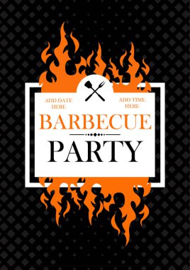 barbekü afişi sosyal medya posta şablonu tasarımı