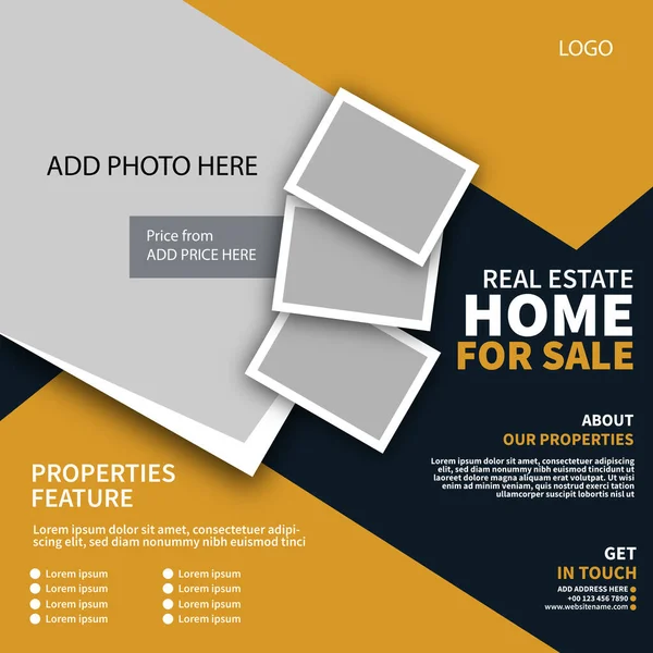 Gayrimenkul, satılık sosyal medya post broşürü web afişi tasarımı