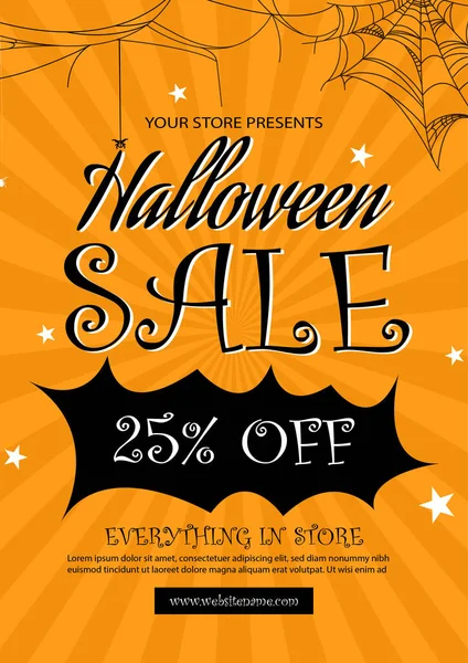 Halloween Vente Affiche Médias Sociaux Post Flyer Template Design — Image vectorielle