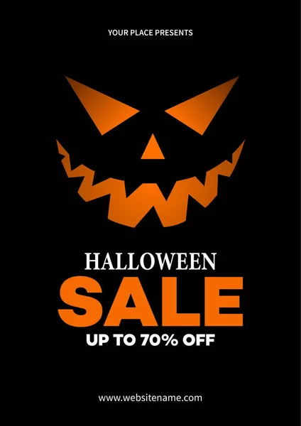 Halloween Discount Vente Affiche Flyer Médias Sociaux Post Template Design — Image vectorielle