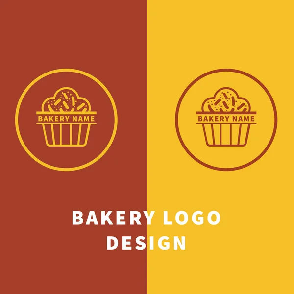 Design Modelo Logotipo Padaria Criativa —  Vetores de Stock