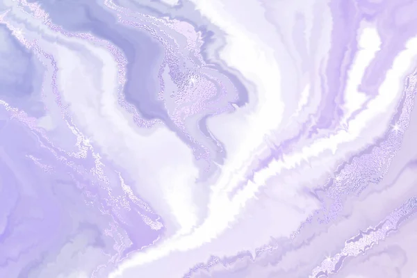 Абстрактный фиолетовый жидкий мрамор или акварельный фон с блестящими полосами из фольги. Эффект рисования чернил из пастельного мрамора. Векторный шаблон оформления иллюстраций для свадебного приглашения — стоковый вектор