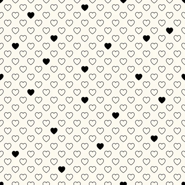 Seamless geometric pattern with hearts. — Stock Vector