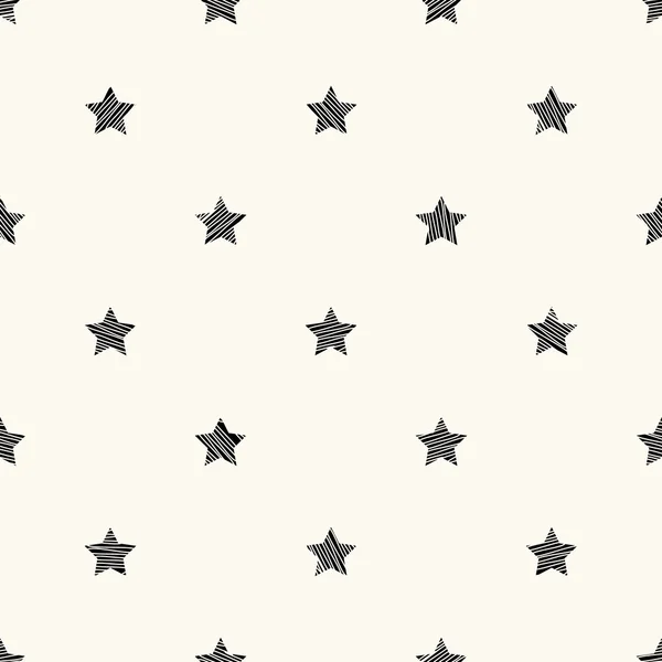 Vector seamless retro pattern with stars — Stock Vector