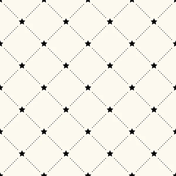 Vector seamless retro pattern with stars — Stock Vector