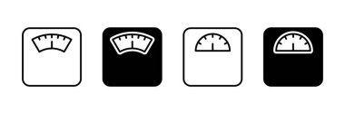 Simge ayarlandı. Ağırlık ölçeği simgesi. Ağırlık ölçeği sembolü pictogram