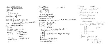 handwritten notes related to mathematics. calculus, real analysis, or advanced algebra