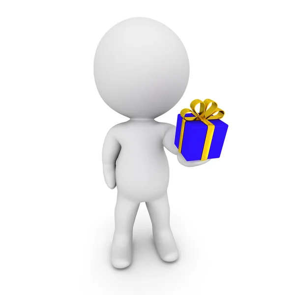 3D Character Giving a Gift — Stock Photo, Image