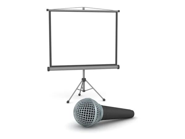 Schermo e microfono del proiettore 3D — Foto Stock