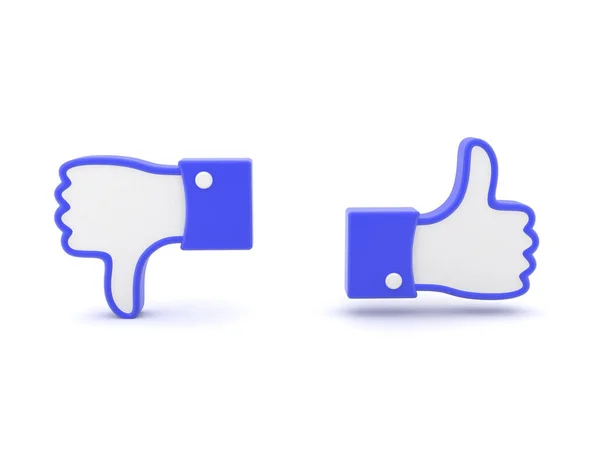 Rendering Thumbs Thumbs Icon Rendering Isolated White — Stock Photo, Image