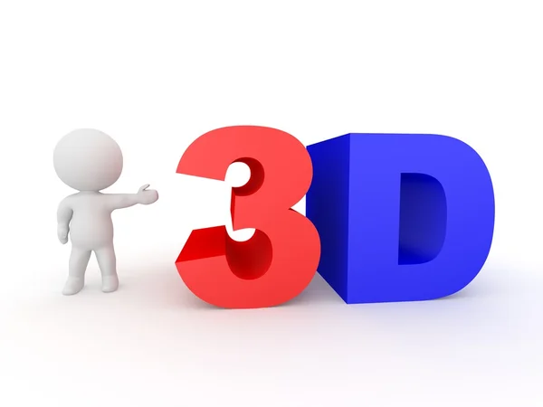 Caractère 3D Affichage de texte 3D — Photo