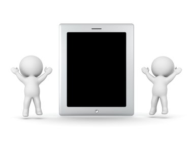 3d karakter yukarı ve genel Tablet atlama