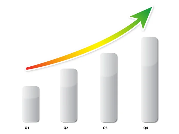 Графік Ілюстрація, що показує прибуток протягом року . — стокове фото